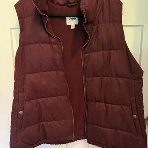 Old Navy Maroon Quilted Vest